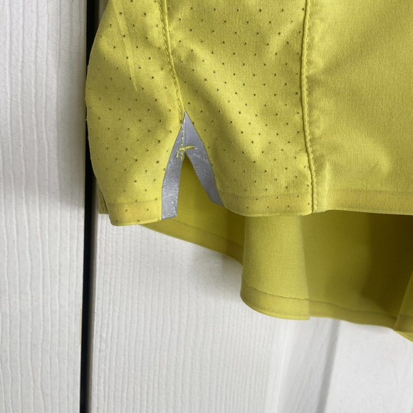 Fabletics Womens Size XXL Athletic Lined Shorts Yellow Back Pocket Reflector GUC - Picture 3 of 14